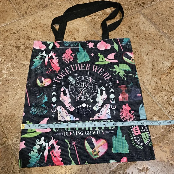 Colorful Canvas tote bag from the Musical Wicked - Picture 3 of 4